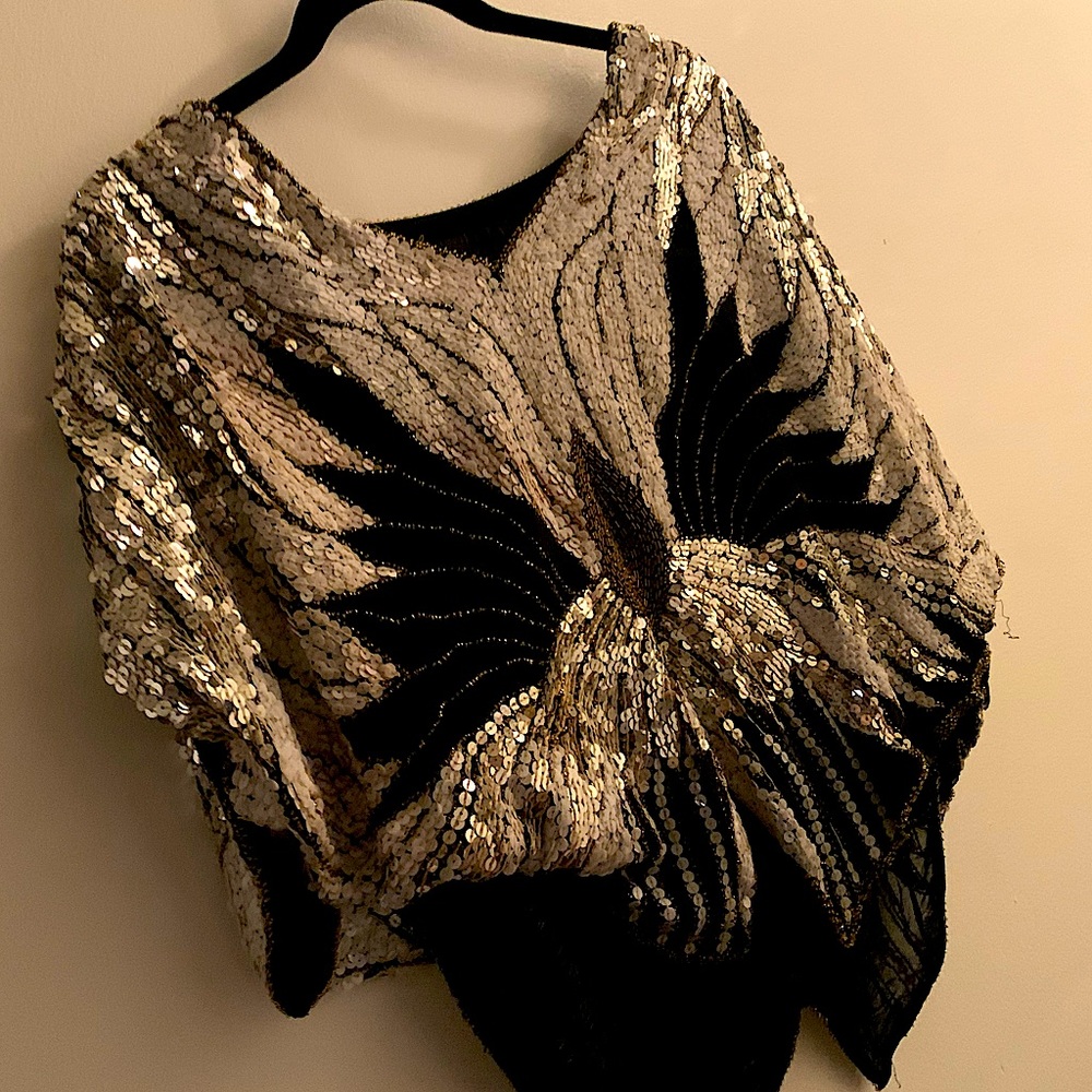 Vintage hand sewn sequent top